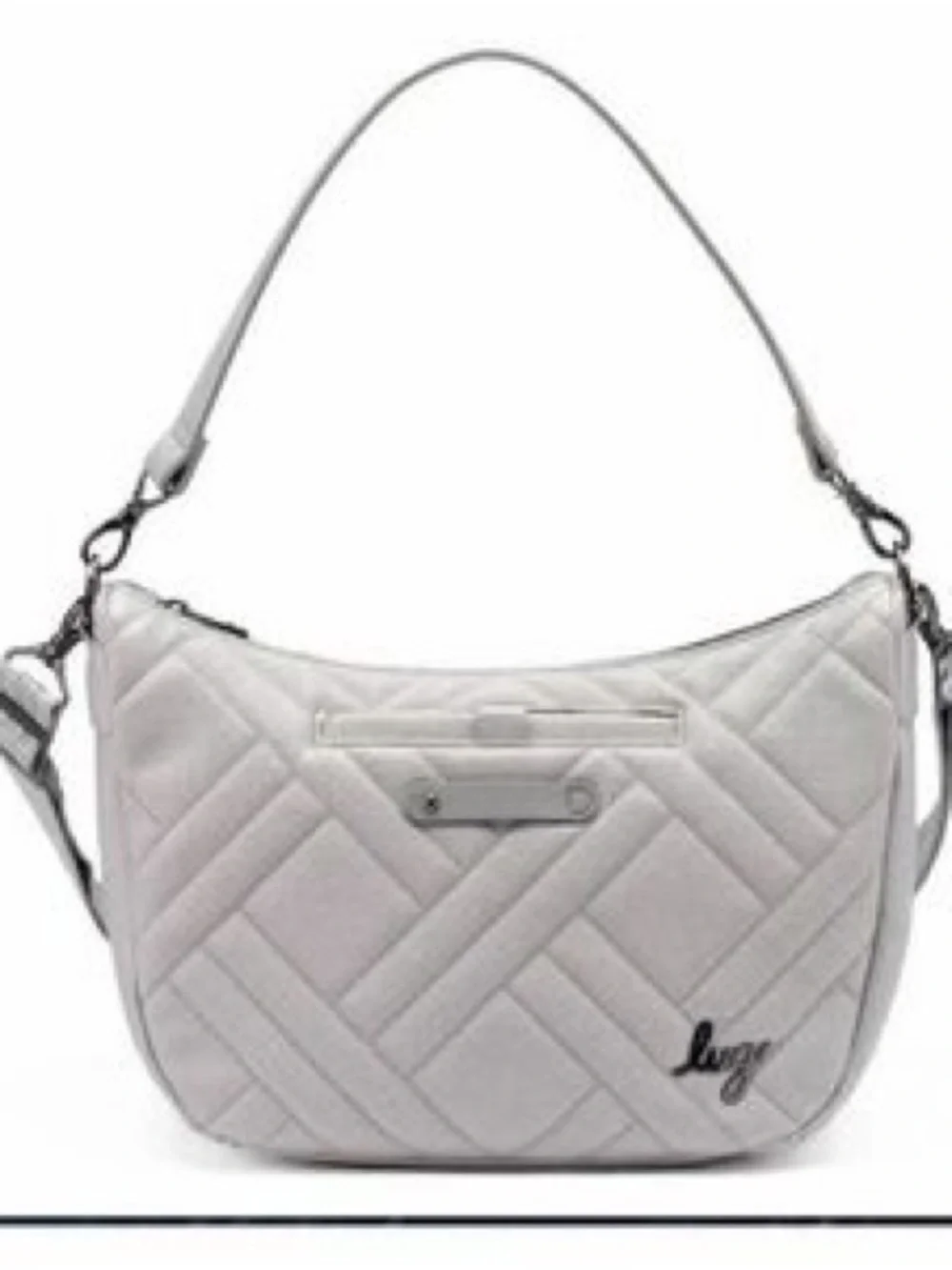 NWT Lug Harmony Matte Luxe VL Crossbody Bag Diamond Silver - Picture 2 of 7